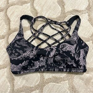 Lululemon Free to be Wild Bra Black and Lavender
